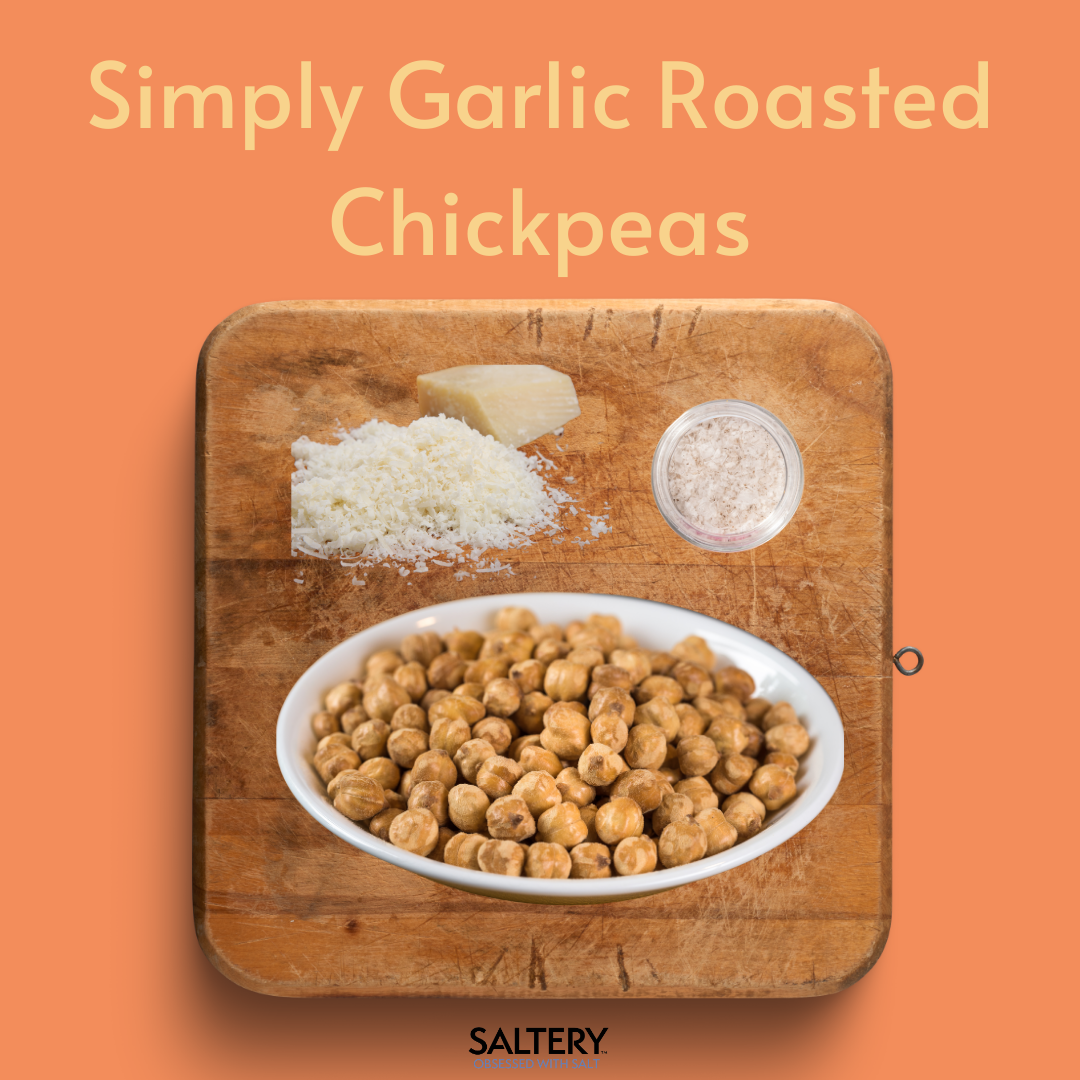 Simply Garlic Roasted Chickpeas